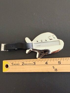 Vintage Cathay Pacific Silver Metal Bag Tag Airplane Luggage Tag